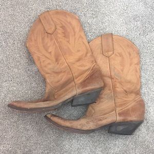Brown Leather Cowgirl Boots
